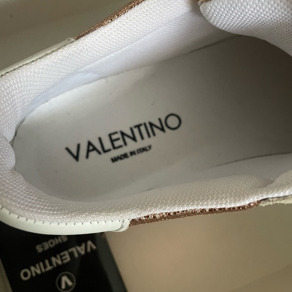 Valentino NWT Metalic Rose Gold Sneakers Size 7 - Picture 15 of 15